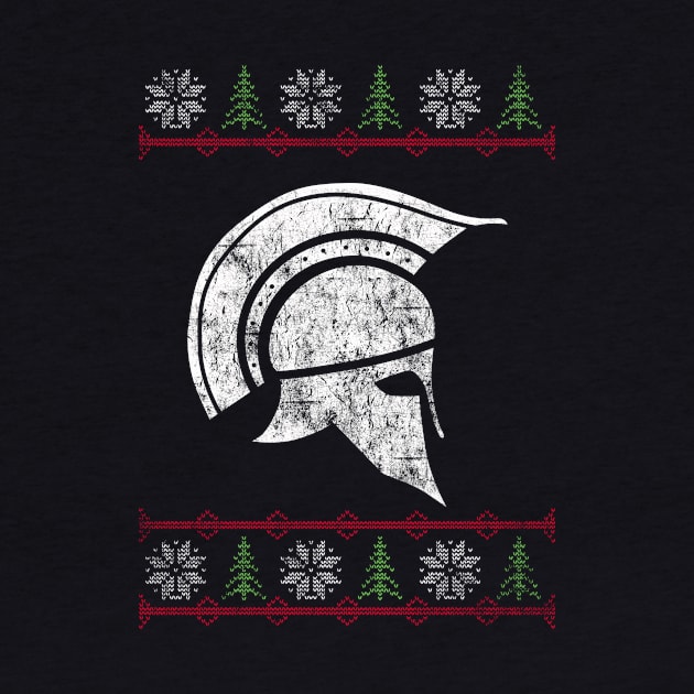 Sparta Spartan Warrior Ugly Sweater Christmas by vladocar